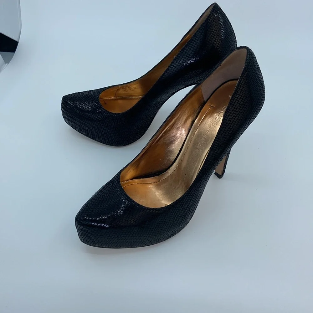 BCBG GENERATION BG-PARADE Leather Heel Shoes for WOMEN - Black - Size 6M - Picture 12 of 13